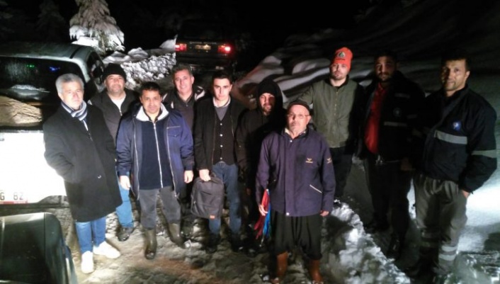 Alanya’da kardan dolayı mahsur kalan 5 kişi kurtarıldı