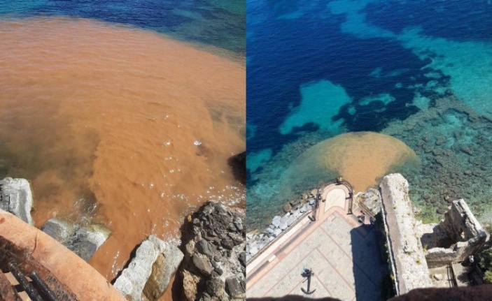 Alanya'da deniz kahverengiye büründü