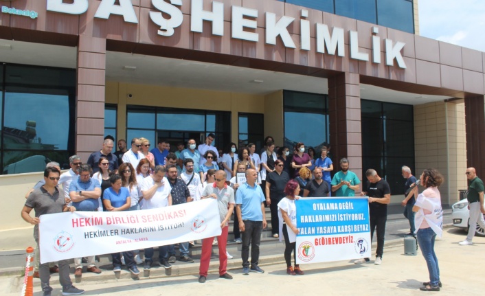 Alanya'da sağlıkçılar iş bıraktı