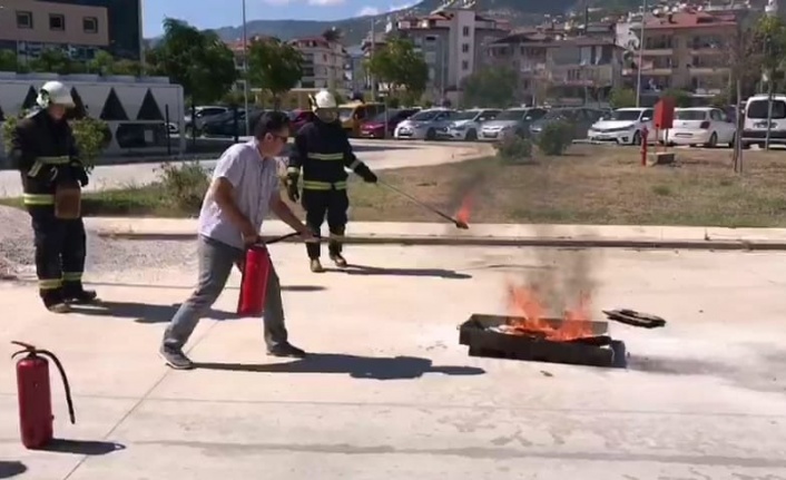 Alanya EAH'da gerçeği aratmayan tatbikat