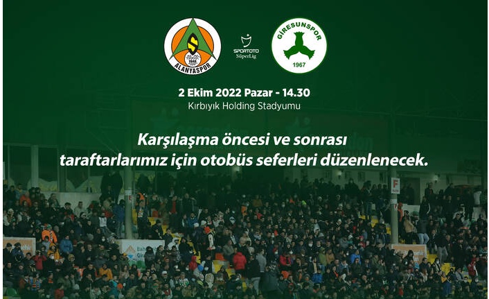 Giresunspor maçı ulaşım bilgilendirmesi