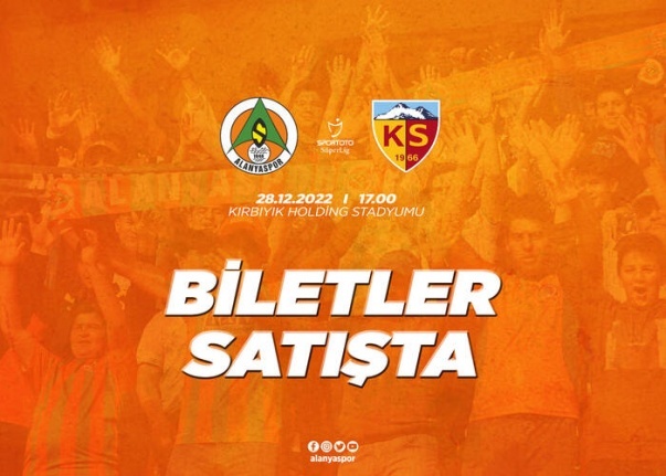 İşte Alanyaspor – Kayserispor maç biletleri