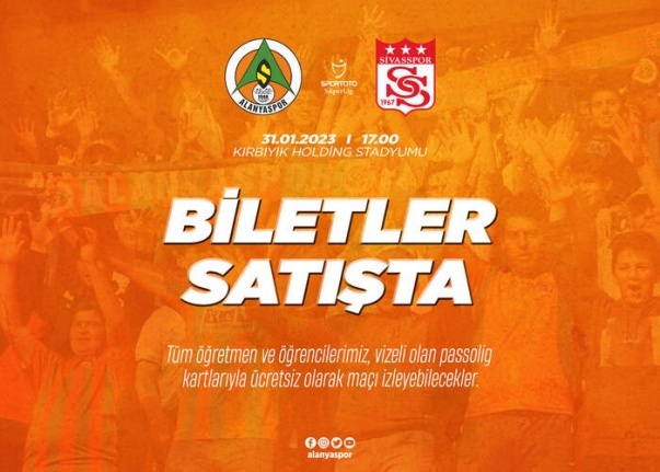 Alanyaspor'dan öğretmen ve öğrencilere ücretsiz bilet