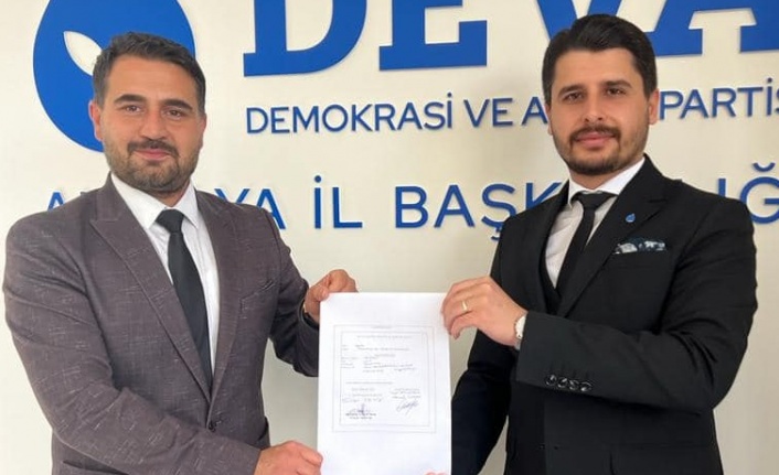 Deva Partisi İlçe Başkanı Ahmet Çakan istifa etti