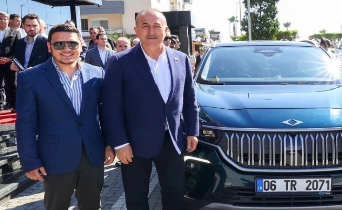 Bakan Çavuşoğlu, Alanya’ya TOGG ile geldi