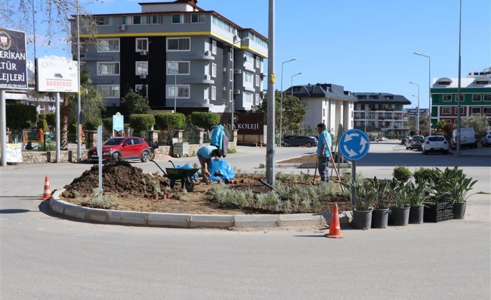 Oba Mahallesi'nde peyzaj çalışmaları hız kesmiyor