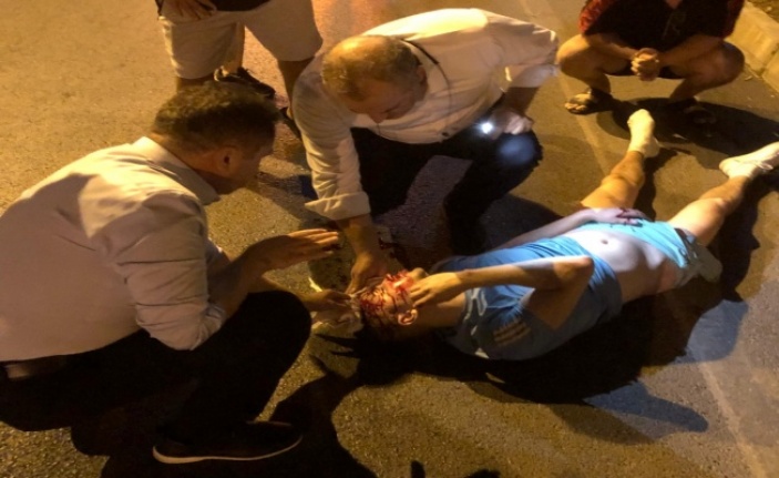 Alanya'da kaza yapan gence ilk müdahaleyi Rektör Türkdoğan yaptı
