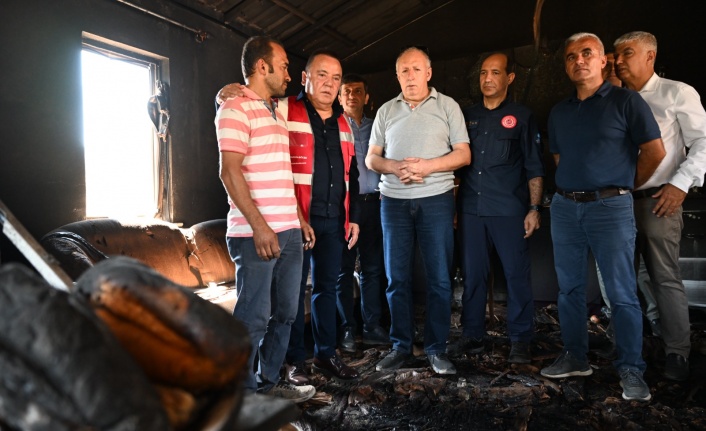 Böcek, Alanya'da evi yanan vatandaşa söz verdi