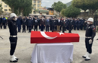 Alanya’da hayatını kaybeden komiser için tören düzenlendi