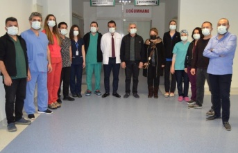 Açık kalp ameliyatı olan hastalardan Alanya EAH’a teşekkür ziyareti