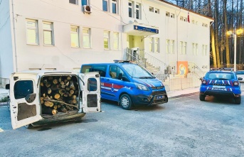 Alanya’da 1 ton odun çalan şüpheliler jandarmadan kaçamadı