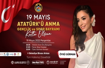 Alanya Belediyesi'nden 19 Mayıs'ta Öykü Gürman konseri