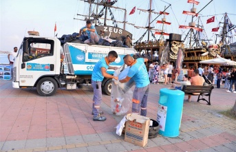 Alanya Belediyesi bayramda 3 bin 404 ton atık topladı