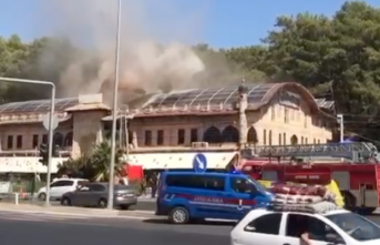 Alanya’da tarihi hamamda yangın çıktı