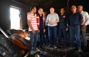 Böcek, Alanya'da evi yanan vatandaşa söz verdi