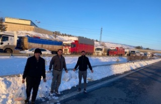 Çalış, karda kalan üyelerinin imdadına yetişti