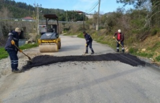 Alanya kırsalında yol bakım onarımları sürüyor