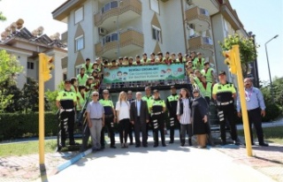 Alanya'da öğrencilere trafik eğitimi