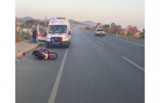 Alanya’da seyir halindeki motosikletin lastiği...