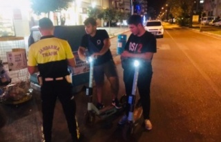 Alanya'da kurallara uymayan elektrikli skuter...