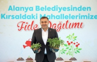 Başkan Yücel’den kırsal mahallelere fide dağıtımı