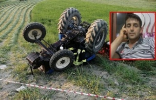 Alanya’da devrilen traktörün altında kalan sürücü...