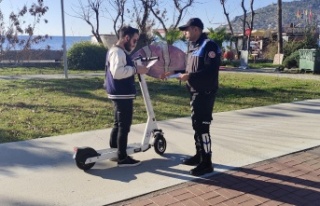 Alanya’da E-Scooter sürücüleri bilgilendirildi