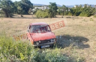 Alanya’da otomobil boş araziye uçtu: 1 yaralı