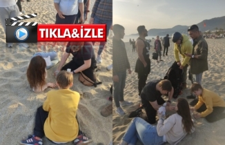 İşte Alanya'da paraşütçünün turiste çarpma anı!